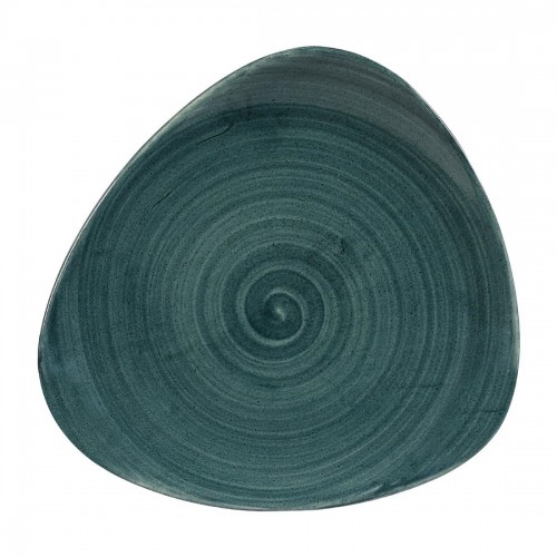 Churchill Stonecast Patina Triangular Plates Rustic Teal 229mm