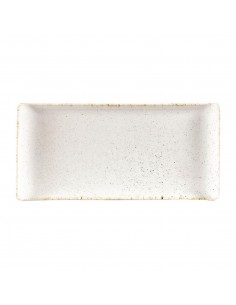 Churchill Stonecast Rectangular Plates Barley White 145 x 300mm