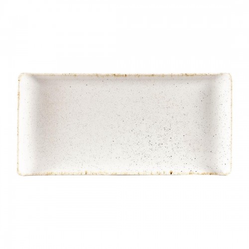 Churchill Stonecast Rectangular Plates Barley White 145 x 300mm