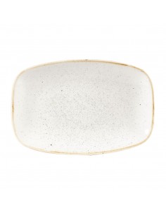 Churchill Stonecast Rectangular Plates Barley White 157 x 237mm