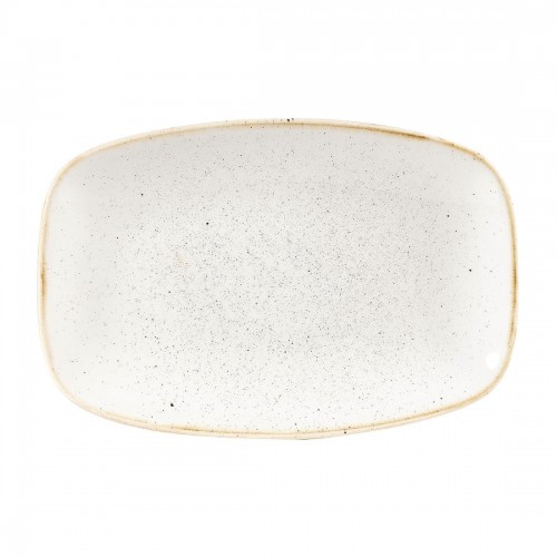 Churchill Stonecast Rectangular Plates Barley White 157 x 237mm