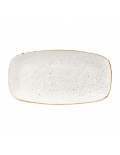 Churchill Stonecast Rectangular Plates Barley White 189 x 355mm