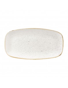 Churchill Stonecast Rectangular Plates Barley White 189 x 355mm