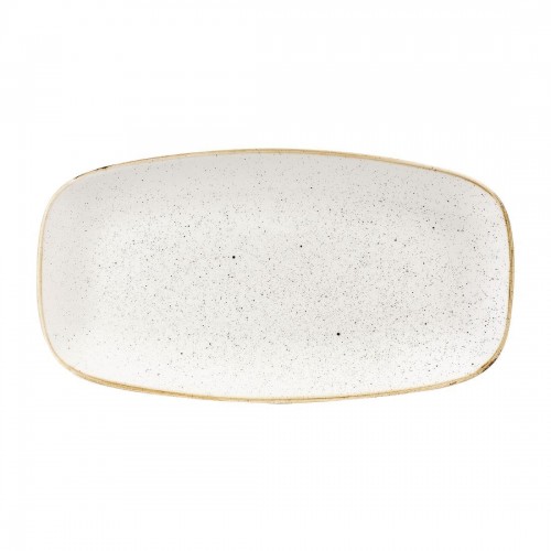 Churchill Stonecast Rectangular Plates Barley White 189 x 355mm