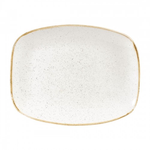 Churchill Stonecast Rectangular Plates Barley White 202 x 261mm