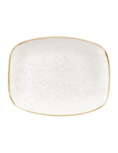 Churchill Stonecast Rectangular Plates Barley White 245 x 355mm