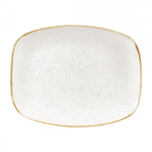 Churchill Stonecast Rectangular Plates Barley White 245 x 355mm