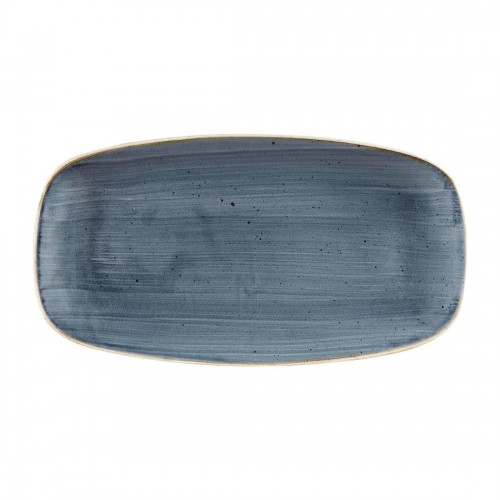 Churchill Stonecast Rectangular Plates Blueberry 153 x 298mm