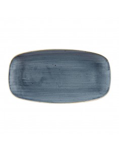 Churchill Stonecast Rectangular Plates Blueberry 189 x 355mm