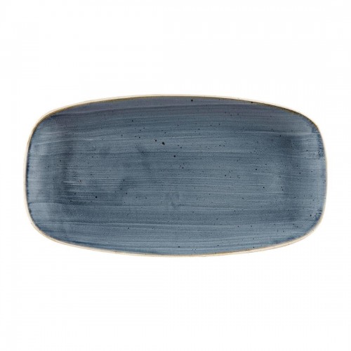 Churchill Stonecast Rectangular Plates Blueberry 189 x 355mm