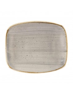 Churchill Stonecast Rectangular Plates Peppercorn Grey 126 x 154mm