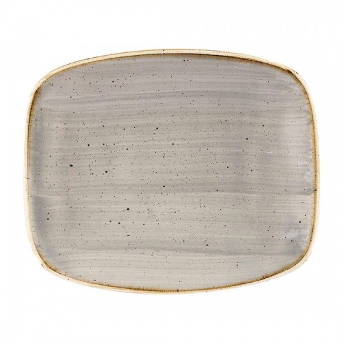 Churchill Stonecast Rectangular Plates Peppercorn Grey 126 x 154mm