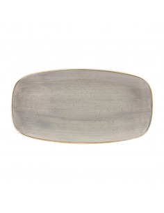 Churchill Stonecast Rectangular Plates Peppercorn Grey 127 x 269mm