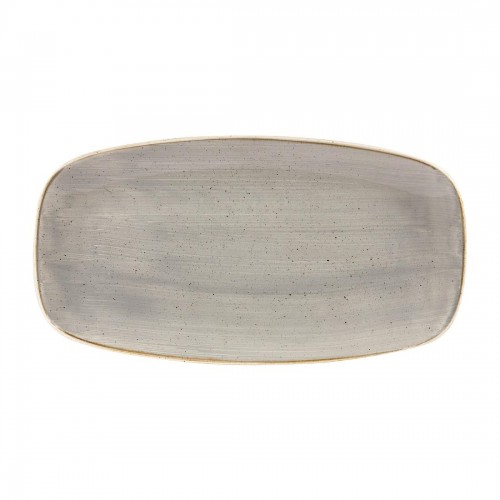 Churchill Stonecast Rectangular Plates Peppercorn Grey 153 x 298mm