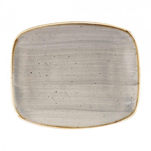 Churchill Stonecast Rectangular Plates Peppercorn Grey 157 x 237mm