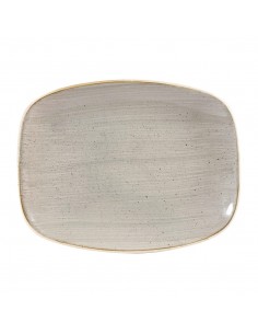 Churchill Stonecast Rectangular Plates Peppercorn Grey 202 x 261mm