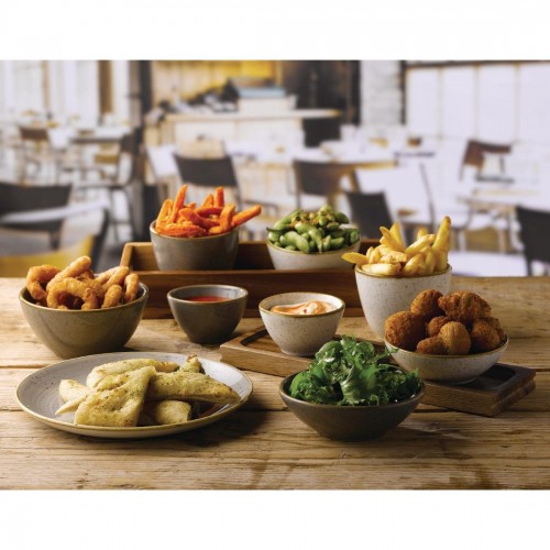 Churchill Stonecast Shallow Bowls Grey 7oz 116mm