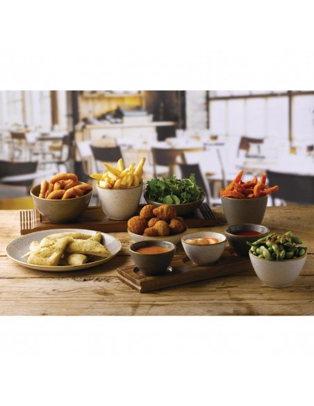 Churchill Stonecast Shallow Bowls Grey 7oz 116mm