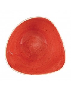 Churchill Stonecast Triangular Bowls Berry Red 153mm