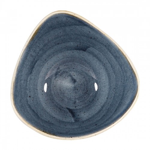 Churchill Stonecast Triangular Bowls Blueberry 185mm
