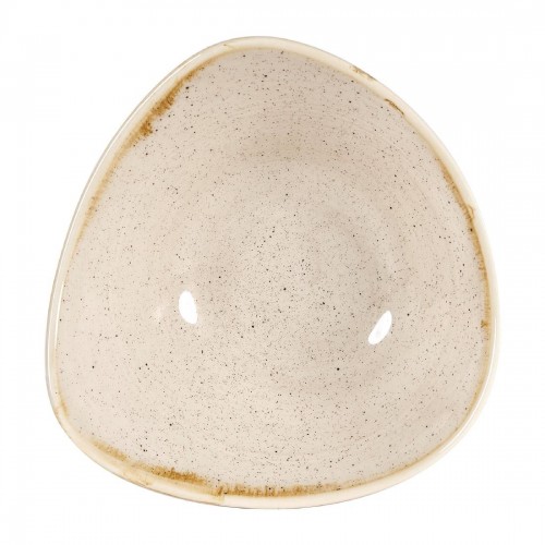 Churchill Stonecast Triangular Bowls Nutmeg Cream 153mm