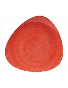 Churchill Stonecast Triangular Plates Berry Red 265mm