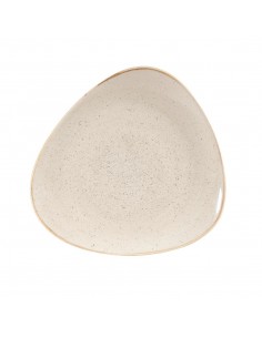 Churchill Stonecast Triangular Plates Nutmeg Cream 265mm