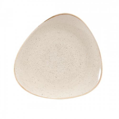 Churchill Stonecast Triangular Plates Nutmeg Cream 265mm