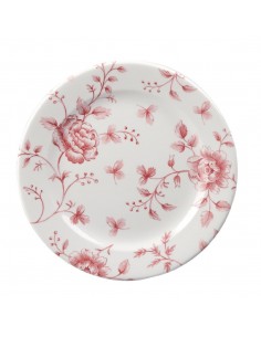 Churchill Vintage Prints Tea Plates Cranberry Rose Print 170mm
