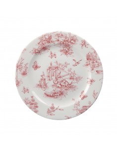 Churchill Vintage Prints Tea Plates Cranberry Toile Print 210mm