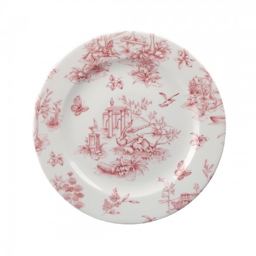 Churchill Vintage Prints Tea Plates Cranberry Toile Print 210mm