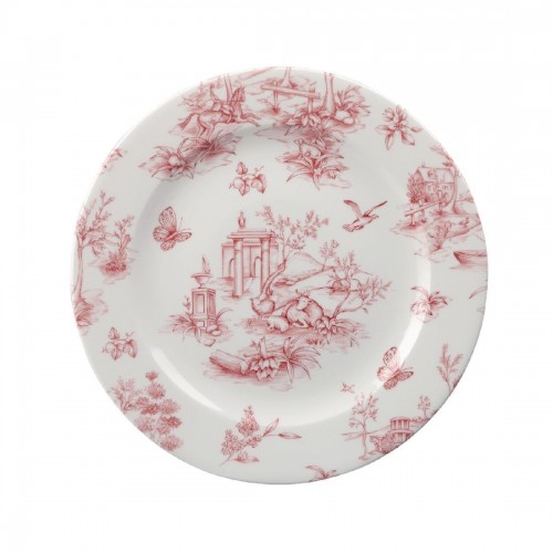 Churchill Vintage Prints Tea Plates Cranberry Toile Print 210mm