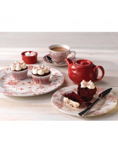 Churchill Vintage Prints Willow Georgian Saucer Cranberry 141mm 2