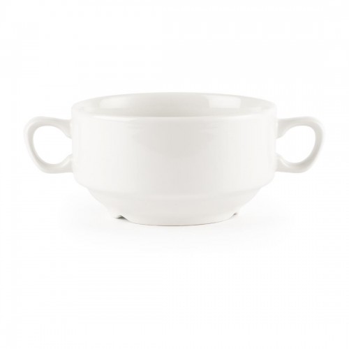 Churchill Whiteware Handled Soup Bowls 398ml