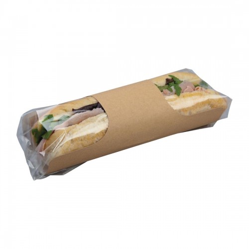 Colpac Clasp Clip Recyclable Kraft Baguette Packs