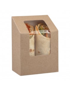 Colpac Compostable Kraft Tuck-Top Wrap Packs With PLA Window
