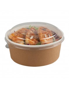 Colpac Recyclable Kraft Food Pots With Lid 700ml / 24oz