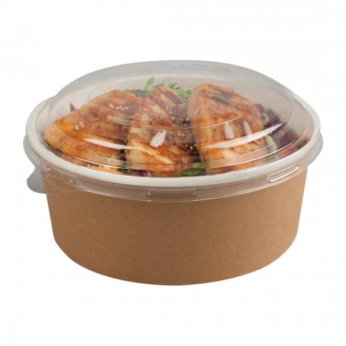 Colpac Recyclable Kraft Food Pots With Lid 700ml / 24oz