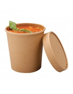 Colpac Recyclable Kraft Microwavable Soup Cups 450ml / 16oz