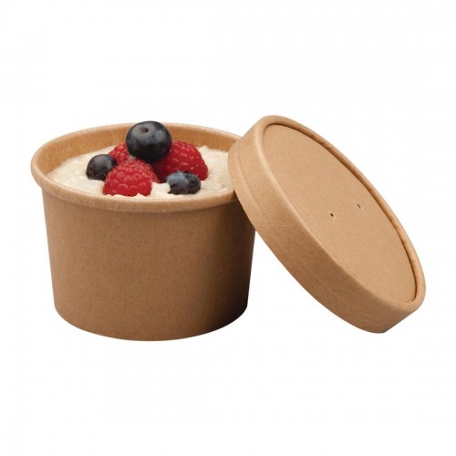 Colpac Recyclable Kraft Microwavable Soup Cups 225ml / 8oz Colpac Recyclable Kraft Microwavable Soup Cups 225ml / 8oz