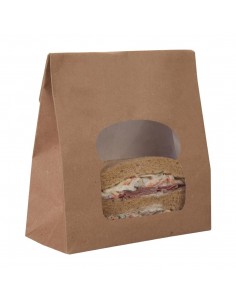 Colpac Recyclable Kraft Sandwich Bags With Window