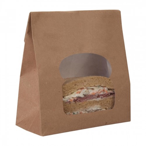 Colpac Recyclable Kraft Sandwich Bags With Window