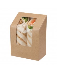 Colpac Zest Compostable Kraft Tuck-Top Wrap Packs With Acetate W