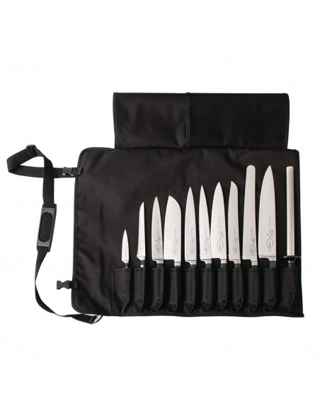 Dick Black Textile Roll Bag and Strap 11 Slots