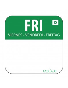 Dissolvable Friday Food Rotation Labels