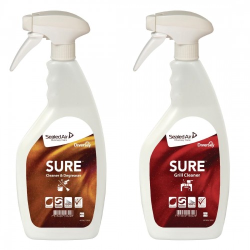 SURE Cleaner and Degreaser  Grill Cleaner Refill Bottles 750ml (6 Pack)