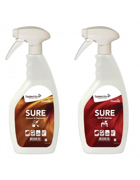 SURE Cleaner and Degreaser  Grill Cleaner Refill Bottles 750ml (6 Pack)