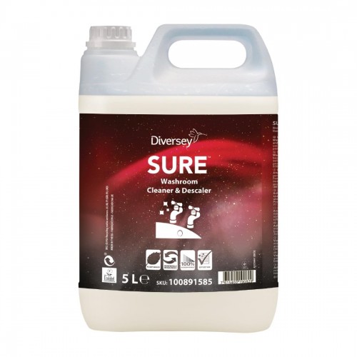 SURE Washroom Cleaner and Descaler Concentrate 5Ltr (2 Pack)