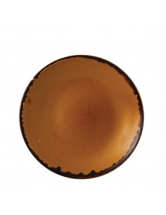 Dudson Harvest Deep Coupe Plates Brown 255mm