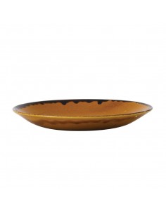 Dudson Harvest Deep Coupe Plates Brown 255mm 2